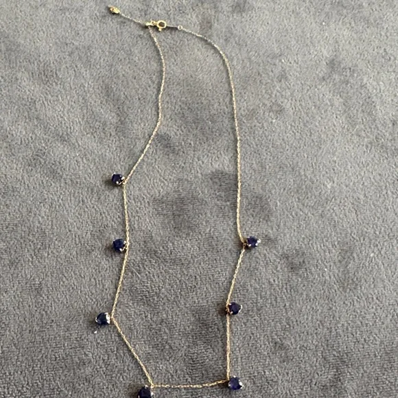 Sapphire heart 18k Elegant Necklace - Picture 2 of 5